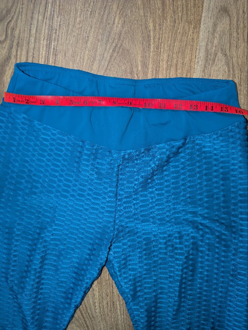 2X Women's Blue Waffle Knit Active Leggings